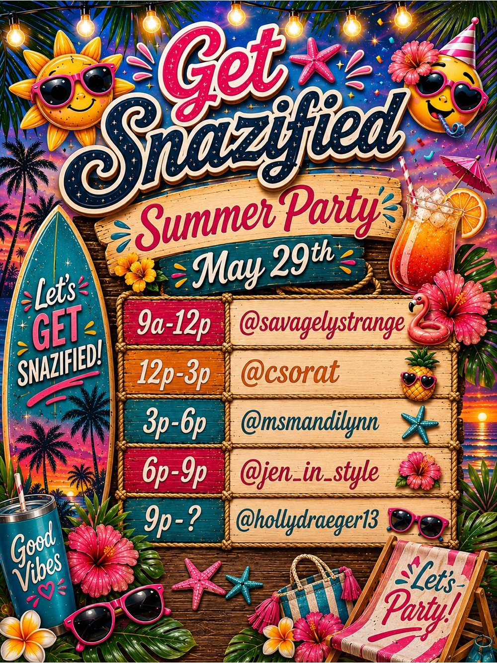 Get Snazified Summer Party - SHARE TRAIN!!!